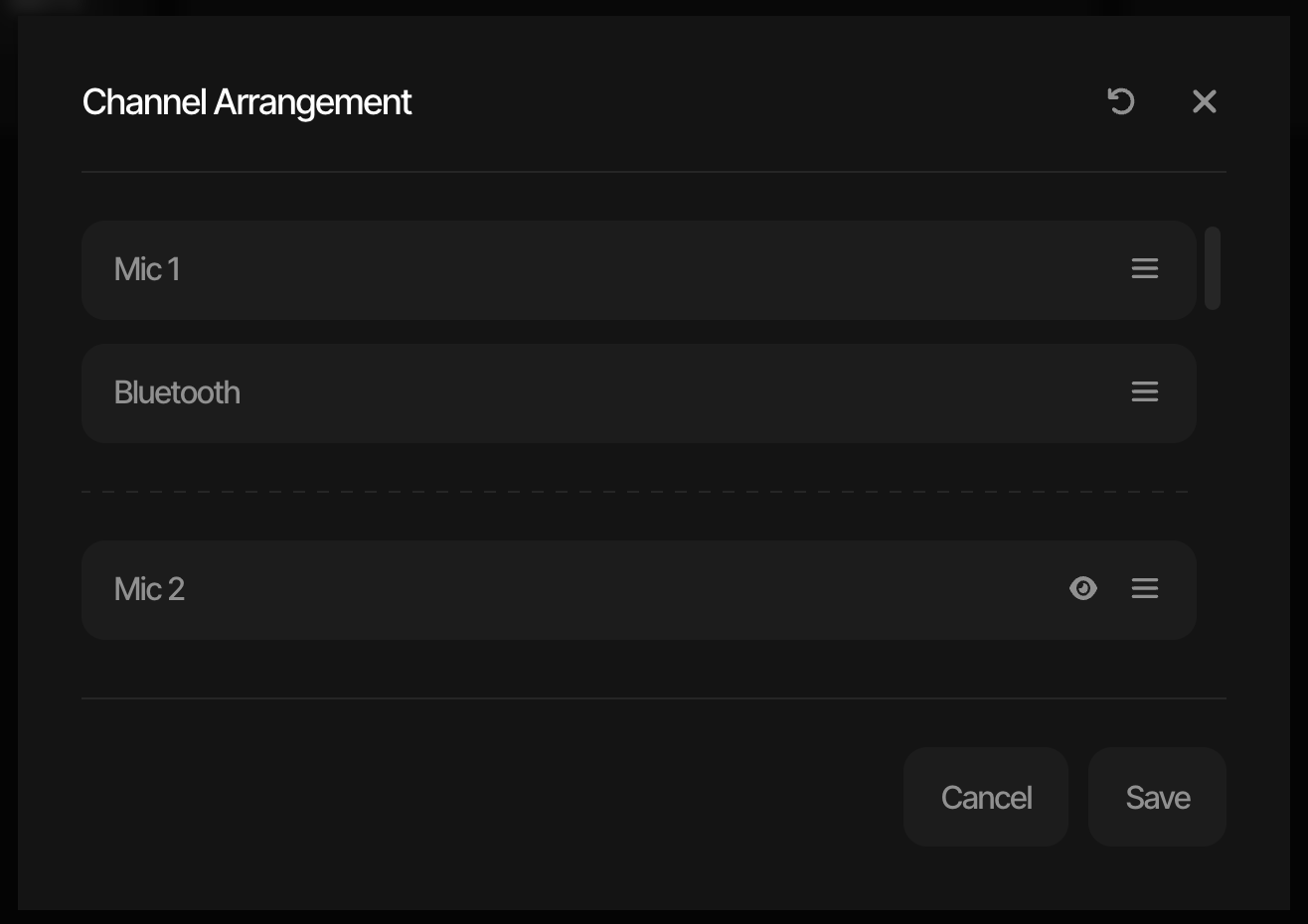 Channel Arrangement Display